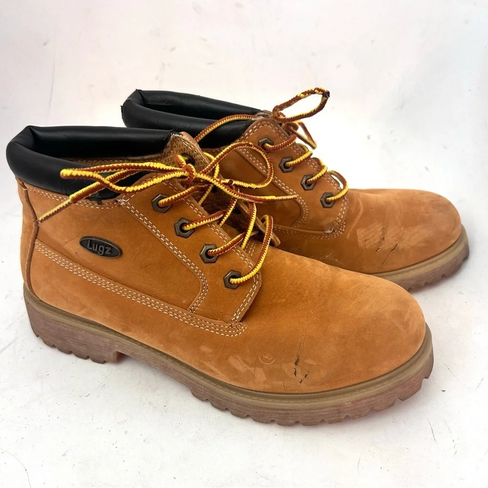 Lugz Women’s Vintage 90s WHUDK 747 Tan/Orange Lace Up Dress Work Boot Size 8